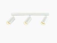 2 x gu10 opbouwspot armatuur triple cilinder zand wit draaibaar - afbeelding 1 van  5