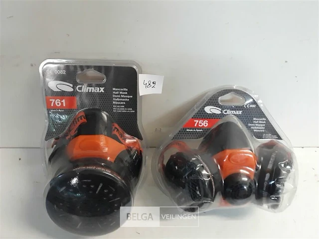 2 x half gezichtsmasker met filter 2 assorti - afbeelding 1 van  3