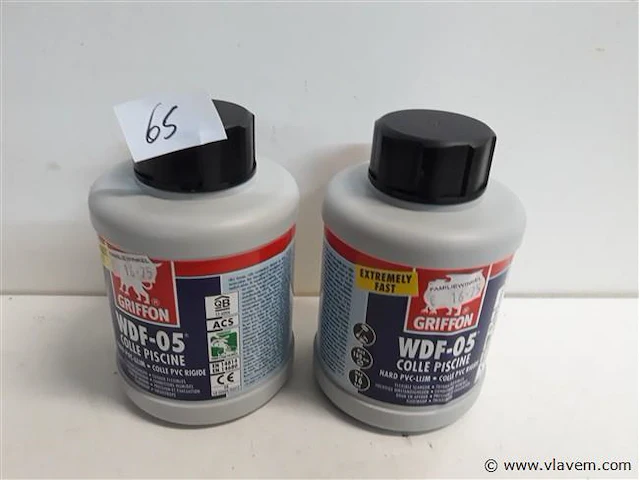 2 x hard pvc lijm 500 ml - afbeelding 1 van  2