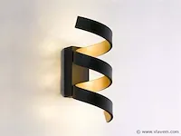 2 x helix design wand lamp zwart - afbeelding 2 van  7