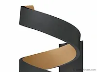 2 x helix design wand lamp zwart - afbeelding 4 van  7