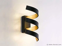 2 x helix design wand lamp zwart - afbeelding 1 van  7