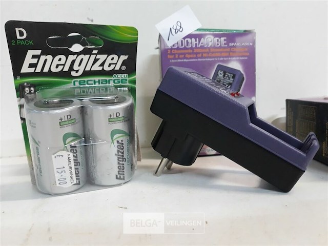 2 x herlaadbare batterijen mix d + 2 x laadstation voor aa batterijen - afbeelding 3 van  3