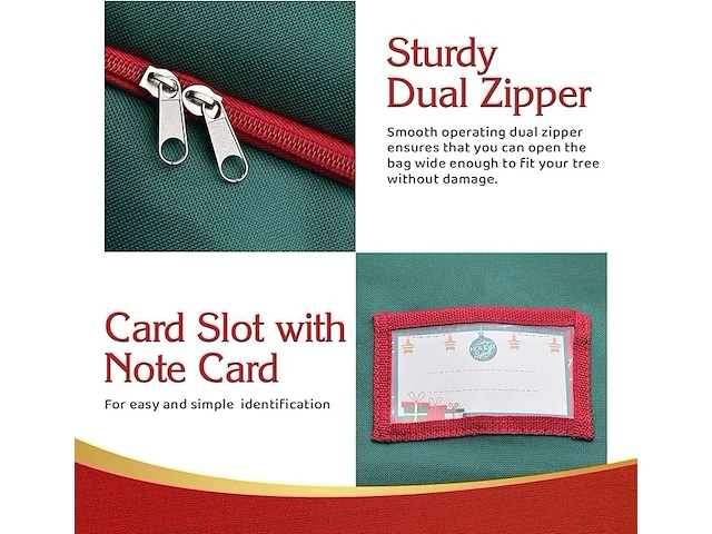 2 x holiday spirit christmas tree opbergtas (groen) - afbeelding 3 van  3
