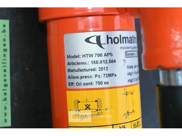 2 x holmatro handpomp + mechanische stip - afbeelding 5 van  10