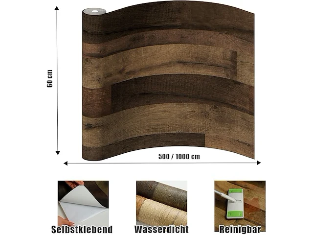 2 x homease zelfklevende vinylvloer (60 x 500 cm) - afbeelding 2 van  4
