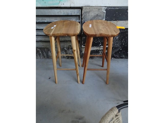 2 x houten barkruk - afbeelding 1 van  3