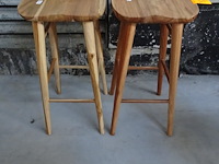 2 x houten barkruk - afbeelding 1 van  3