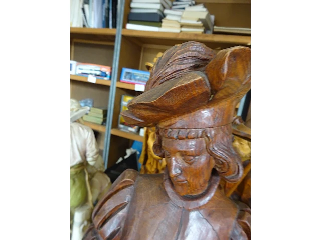 2 x houten beeld tijl en nele - afbeelding 3 van  3