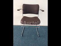 2 x howe 40/4 design vergaderstoel by david rowland (blauw/grijs) - afbeelding 7 van  7