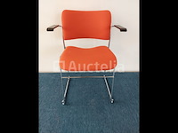 2 x howe 40/4 design vergaderstoel by david rowland (rood) - afbeelding 5 van  7