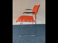 2 x howe 40/4 design vergaderstoel by david rowland (rood) - afbeelding 6 van  7