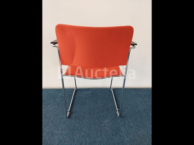 2 x howe 40/4 design vergaderstoel by david rowland (rood) - afbeelding 7 van  7