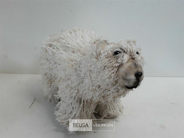 2 x ijsbeer zachte lange haren 20x24 cm - afbeelding 3 van  3