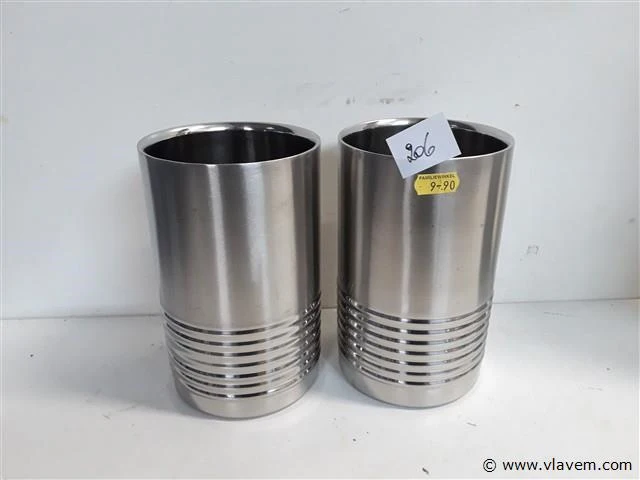 2 x ijsemmer voor fles inox - afbeelding 1 van  2