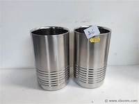 2 x ijsemmer voor fles inox - afbeelding 1 van  2