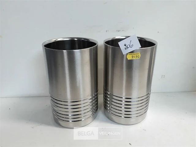 2 x ijsemmer voor fles inox - afbeelding 1 van  3