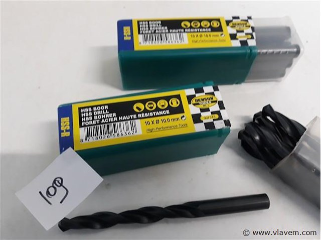 2 x ijzerboor 10,0 mm 10 stuks - afbeelding 2 van  2