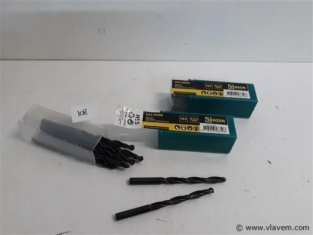 2 x ijzerboor 8,0 mm 10 stuks - afbeelding 1 van  2