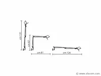 2 x iluce wandlamp lang zwart - afbeelding 5 van  5