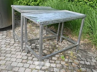 2 x inox aanvoertafel voor afwasmachine