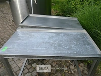 2 x inox aanvoertafel voor afwasmachine - afbeelding 3 van  5
