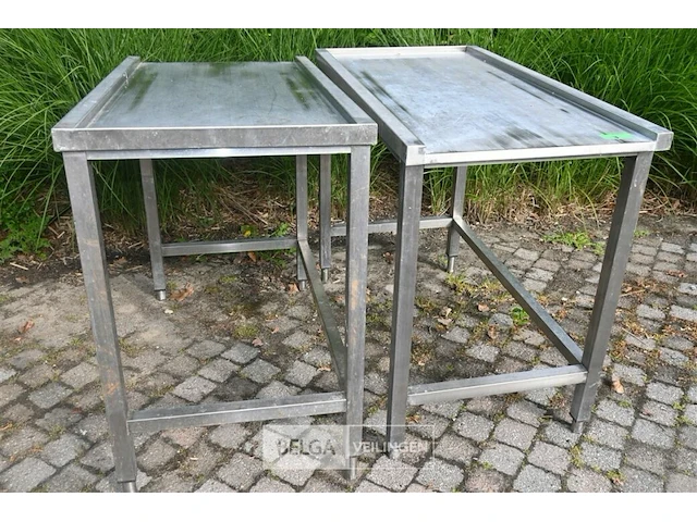 2 x inox aanvoertafel voor afwasmachine - afbeelding 4 van  5