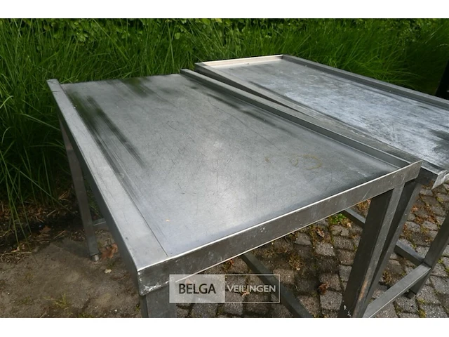 2 x inox aanvoertafel voor afwasmachine - afbeelding 5 van  5