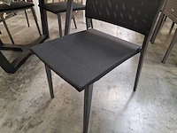 2 x jati-kebon alu stapelstoel orbey zwart - alu frame zwart - afbeelding 4 van  4