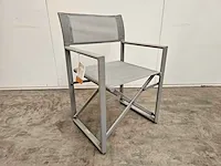 2 x jati-kebon alu tuinstoel director chair signal grey mat - afbeelding 1 van  4