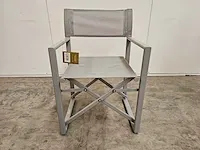 2 x jati-kebon alu tuinstoel director chair signal grey mat - afbeelding 2 van  4