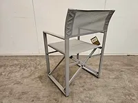 2 x jati-kebon alu tuinstoel director chair signal grey mat - afbeelding 3 van  4