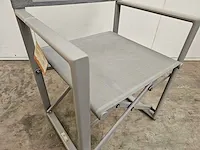 2 x jati-kebon alu tuinstoel director chair signal grey mat - afbeelding 4 van  4