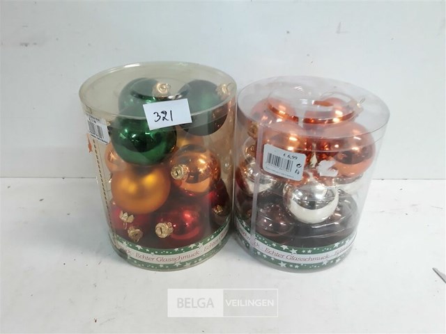 2 x kerstballen 12 stuks glas 6 cm - afbeelding 2 van  3