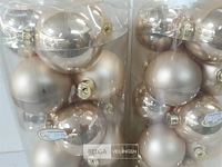 2 x kerstballen 15 stuks pvc goud - afbeelding 3 van  3