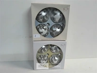 2 x kerstballen glas 4 stuks zilver - afbeelding 1 van  3
