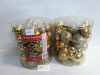 2 x kerstballen goud 50 stuks - afbeelding 2 van  3