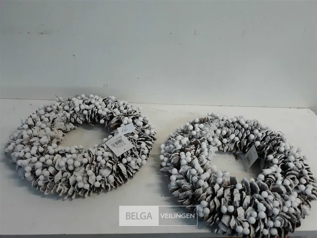 2 x kerstkrans 32 cm - afbeelding 2 van  3