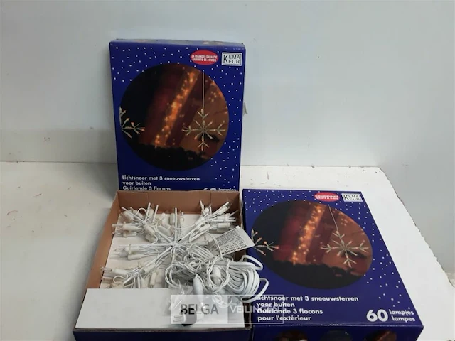 2 x kerstverlichting met 3 sterren 60 l - afbeelding 2 van  3