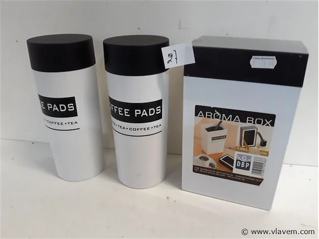 2 x koffiepad houder + 1 x aroma koffie box 1,25 l - afbeelding 2 van  2
