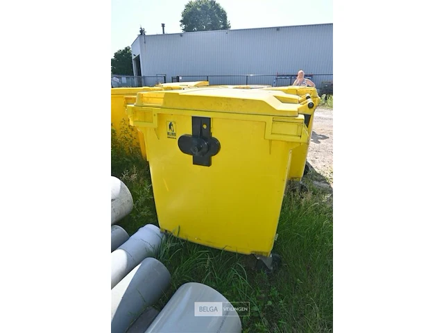 2 x kunststof afvalcontainer 1100 liter - afbeelding 5 van  7