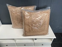 2 x kussen - jardinico - 60 x 60 cm. - gevlochten - 100% natuurlijk - afbeelding 3 van  3