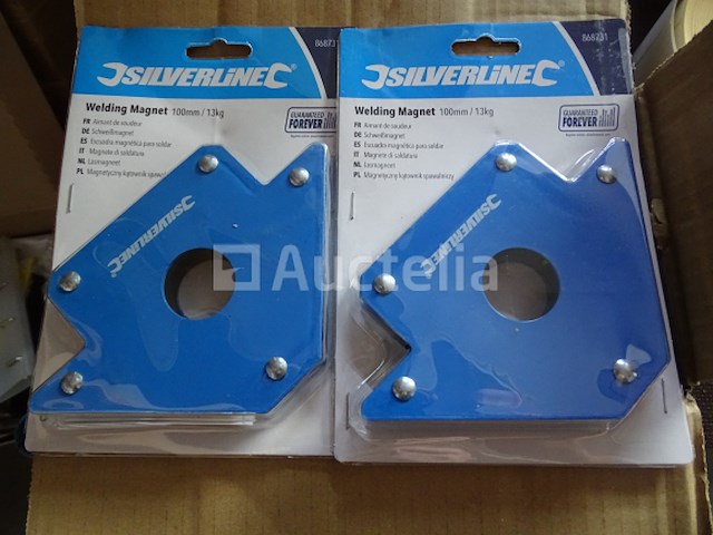 2 x lasmagneten 100 mm, 13 kg silverline - afbeelding 1 van  3