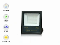 2 x led breedstraler 100w - waterdicht ip66 - 6500k koud wit - afbeelding 3 van  5