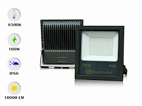 2 x led breedstraler 100w - waterdicht ip66 - 6500k koud wit - afbeelding 4 van  5
