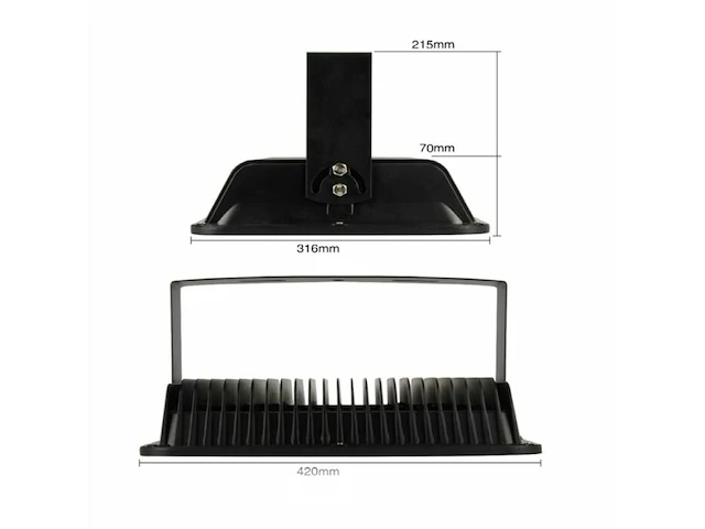 2 x led breedstraler 200w - 6500k koud wit - afbeelding 4 van  6