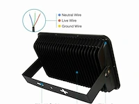2 x led breedstraler 200w - 6500k koud wit - afbeelding 5 van  6