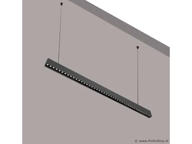 2 x led lineaire 35w pendellamp zwart - afbeelding 1 van  6