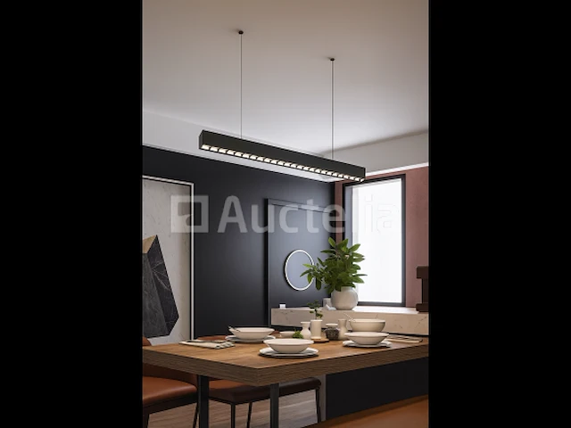 2 x led lineaire hanglamp – 35w – 120cm – zwart – geïntegreerde led – montagekit inbegrepen - afbeelding 3 van  6