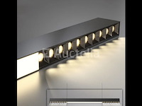 2 x led lineaire hanglamp – 35w – 120cm – zwart – ingebouwde led – inclusief montageset - afbeelding 1 van  5